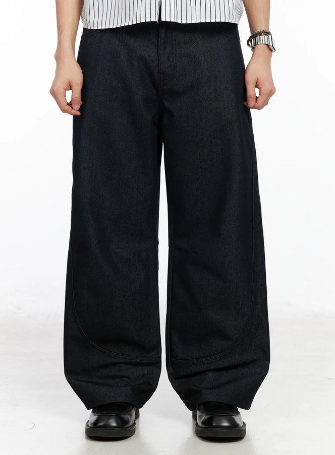 mens-curved-fit-jeans-ia502 / Black