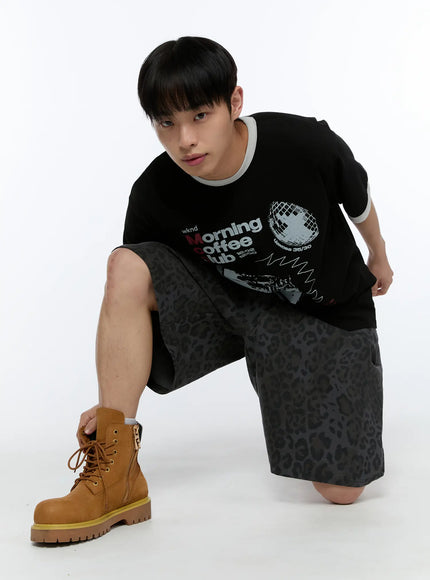 mens-coffee-graphic-print-t-shirt-ia517 / Black