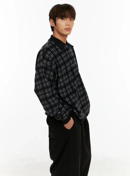 mens-plaid-shirt-id524 / Black