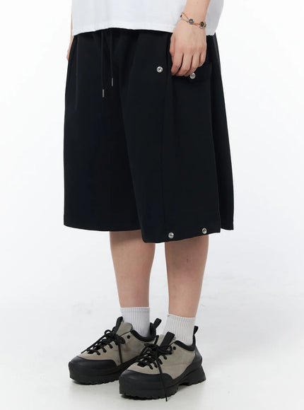 mens-black-sweat-shorts-iy519 / Black