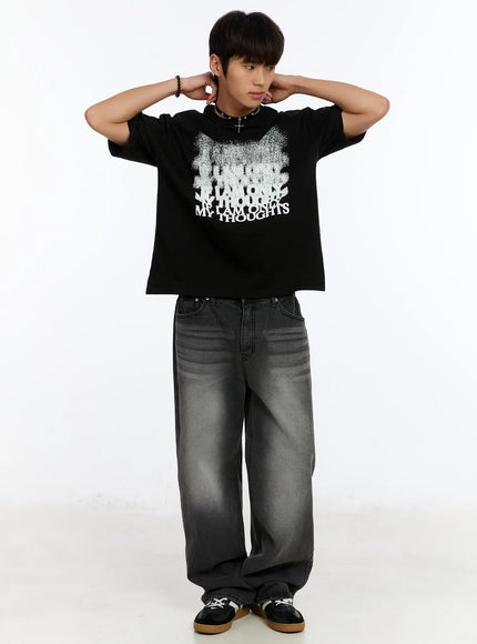 mens-black-graphic-t-shirt-im530 / Black