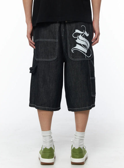 mens-black-carpenter-bermuda-shorts-iu510 / Black