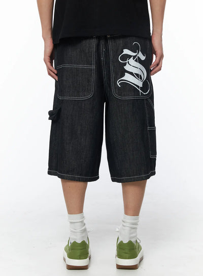 mens-black-carpenter-bermuda-shorts-iu510 / Black