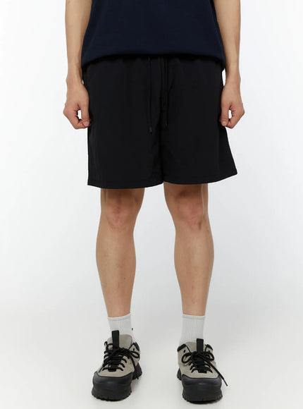 mens-cool-summer-drawstring-shorts-iu515 / Black