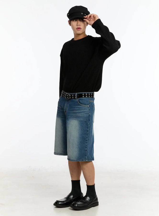 mens-ribbed-long-sleeve-tee-im503 / Black