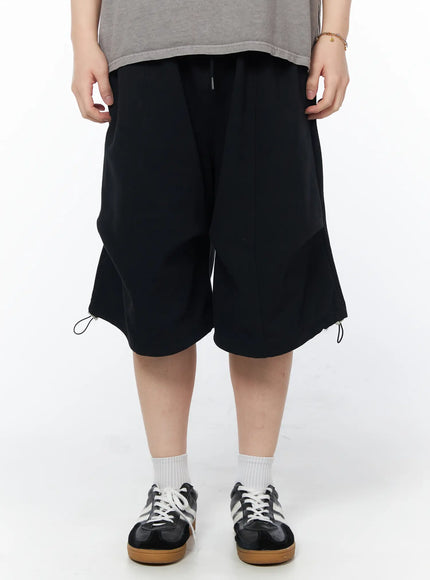 mens-casual-parachute-shorts-black-iy522 / Black