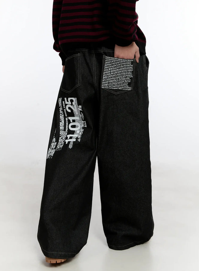 mens-graphic-jeans-black-is529 / Black