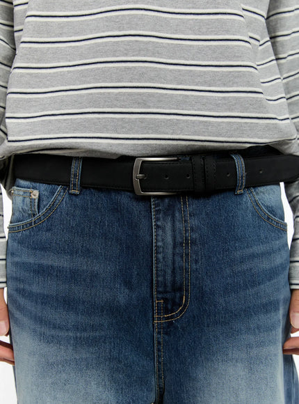 classic-suede-buckle-belts-in512 / Black