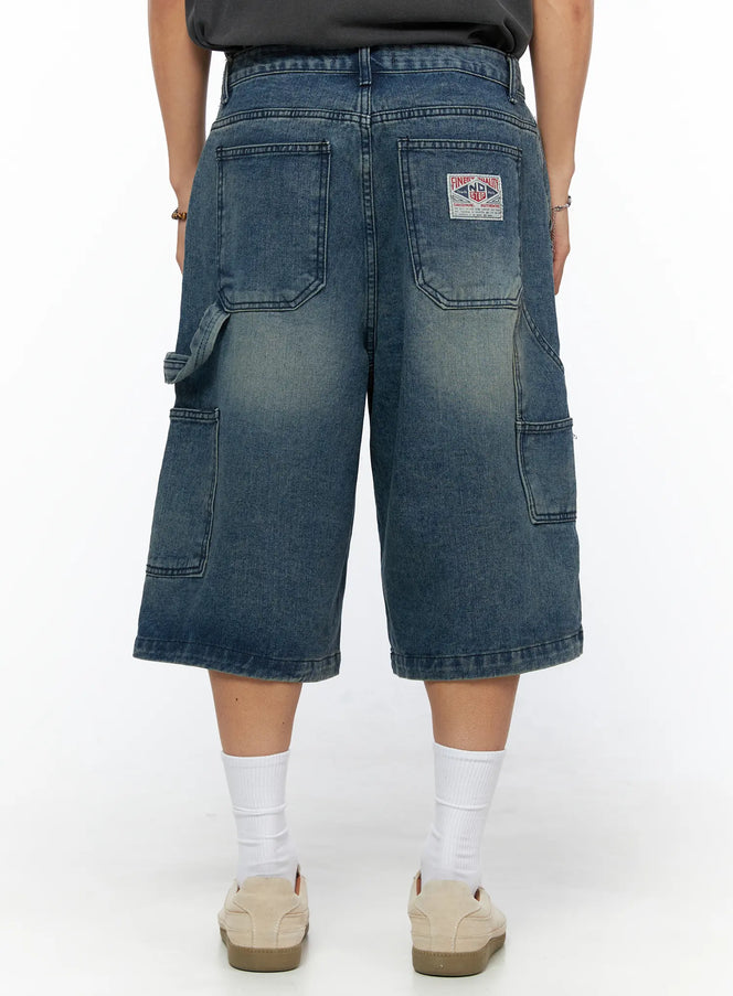 Men's Patchwork Carpenter Jorts IL520