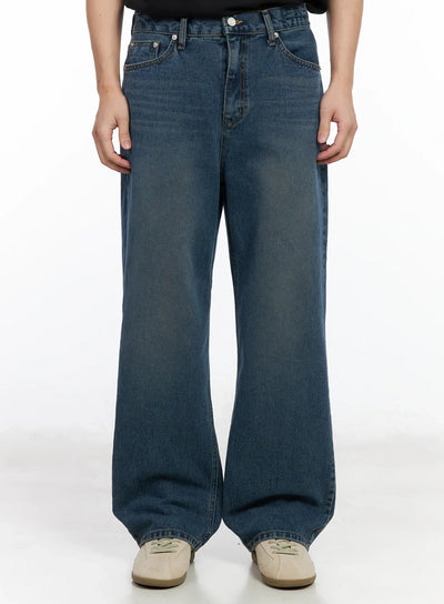 mens-loose-fit-wide-leg-jeans-im518 / Blue