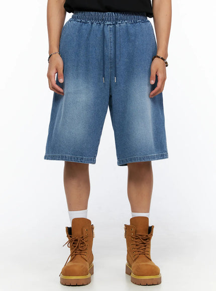 Men's Drawstring Washed Jorts IL520