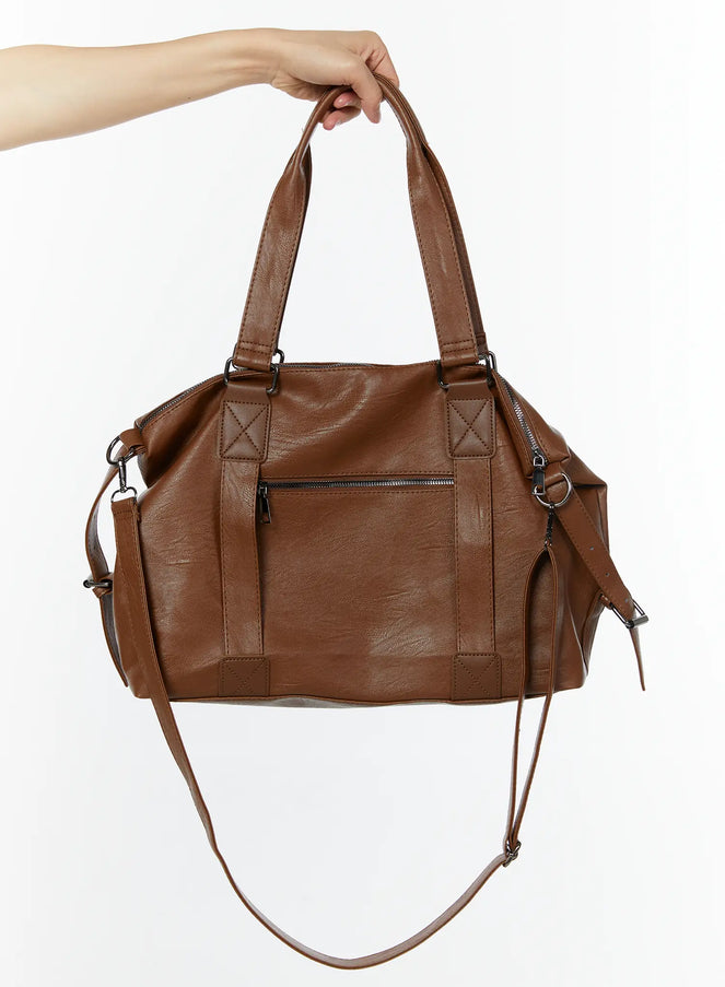 unisex-leather-utility-bag-iu515 / Brown