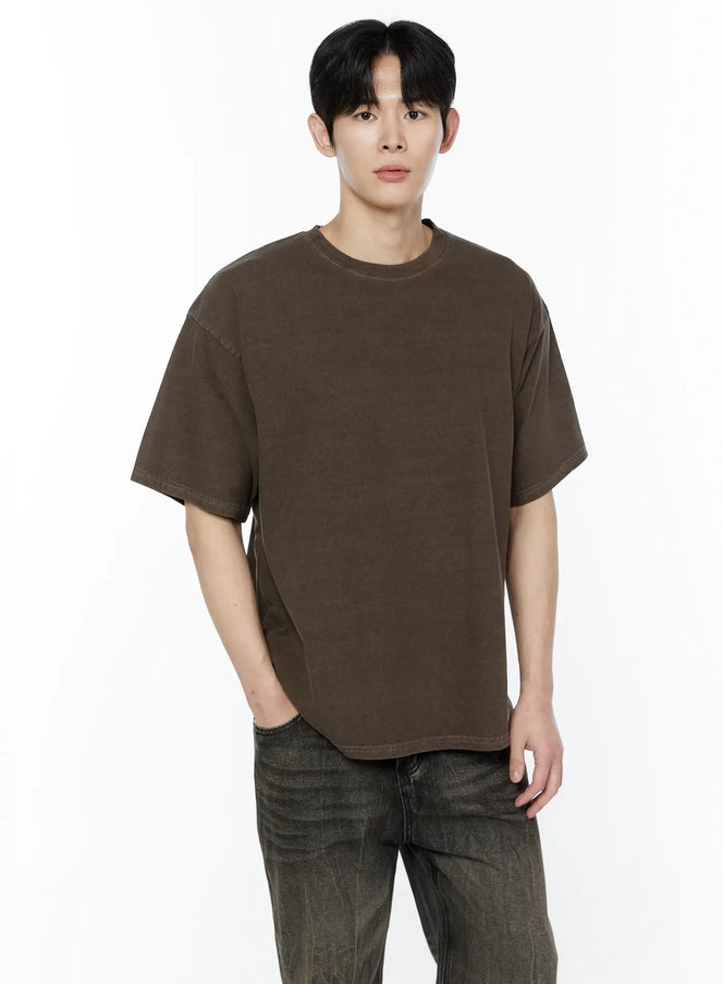brown-basic-t-shirt-ia530 / Brown