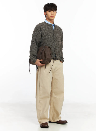 mens-raglan-knit-jacket-if504 / Brown