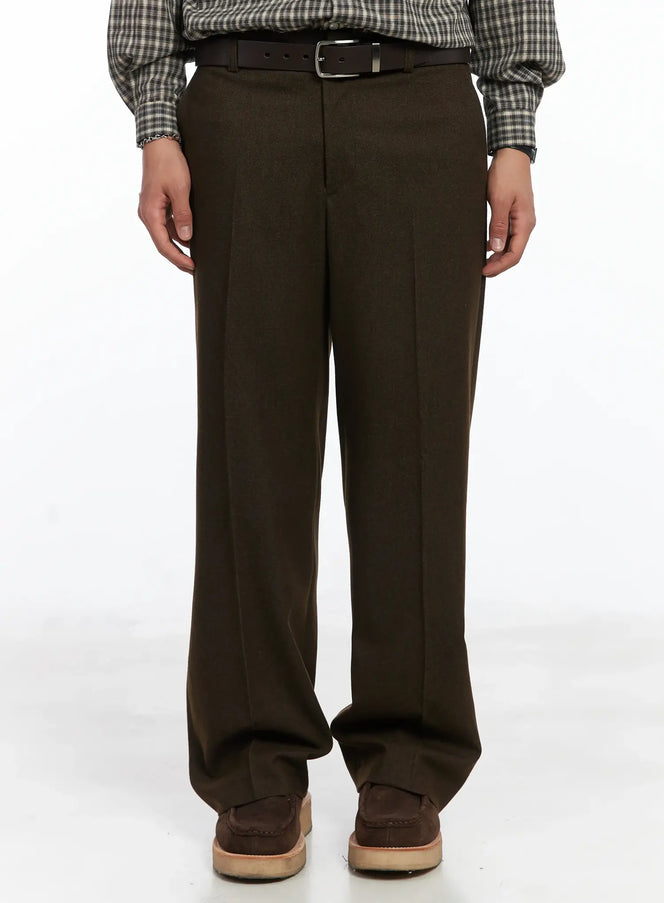 mens-loose-fit-slacks-ij512 / Brown