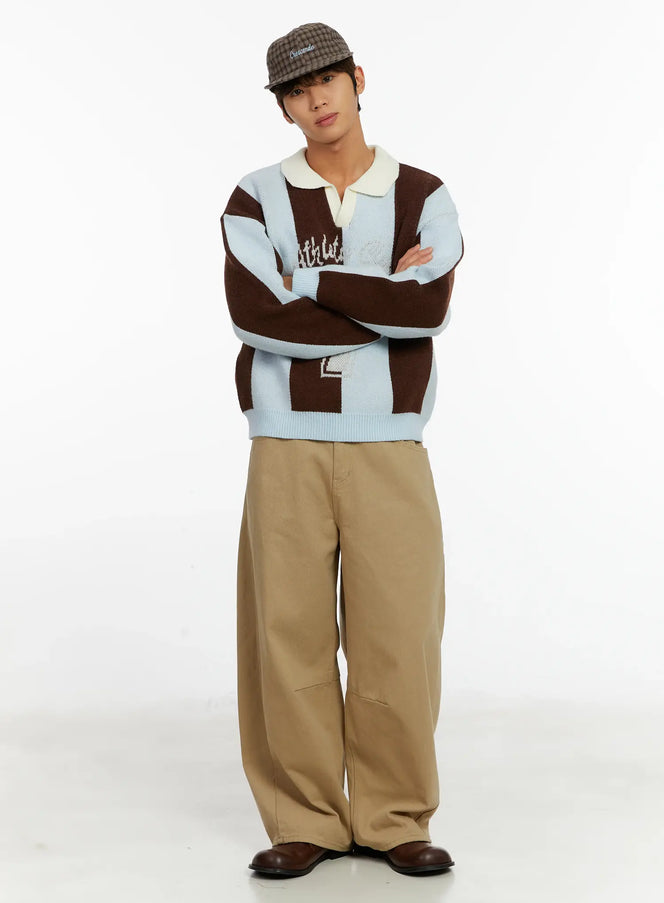 checkered-street-style-camp-hat-id523 / Brown