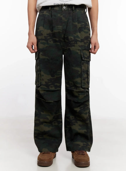 mens-camo-parachute-cargo-pants-io523 / Camouflage