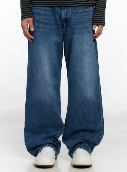mens-wide-leg-jeans-if506 / Dark blue