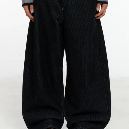 mens-corduroy-wid-leg-pants-id524 / Dark blue