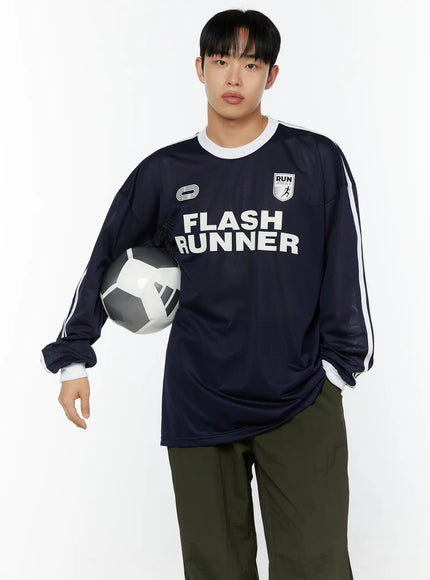 mens-athletic-long-sleeve-top-iu518 / Dark blue
