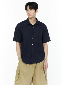 classic-button-up-shirt-ia530 / Dark blue