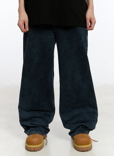 mens-relaxed-baggy-jeans-ia508 / Dark blue
