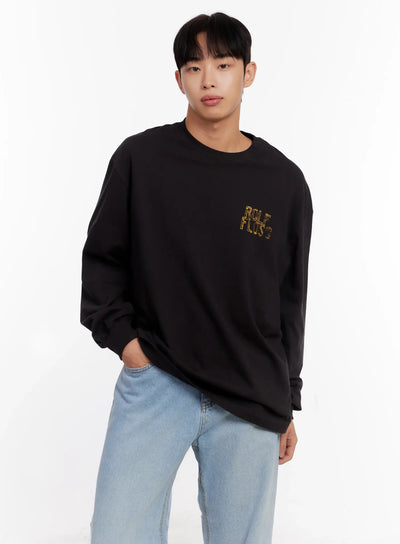 mens-rolf-graphic-long-sleeve-top-io-528 / Dark gray