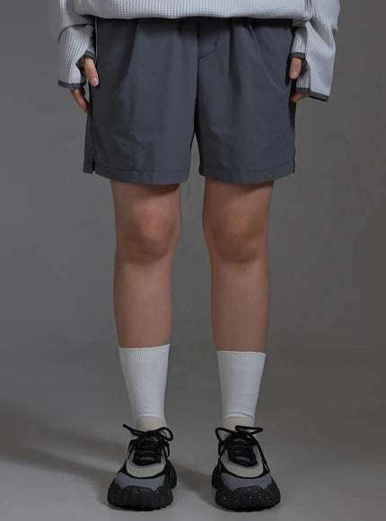 casual-sporty-stretch-running-shorts-dark-gray-io517 / Dark gray