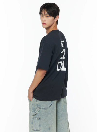 mens-drawing-graphic-tee-iu510 / Dark gray