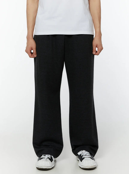 mens-basic-wide-leg-sweatpants-iu515 / Dark gray