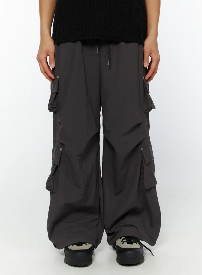 mens-utility-pocket-cargo-pants-iy508 / Dark gray