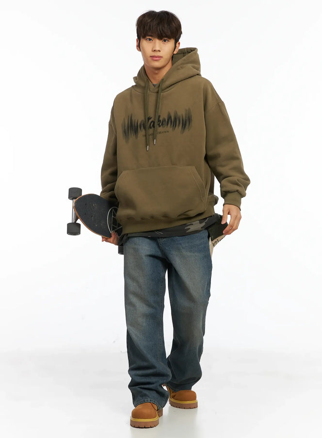 taken-fleece-hoodie-ij514 / Dark green
