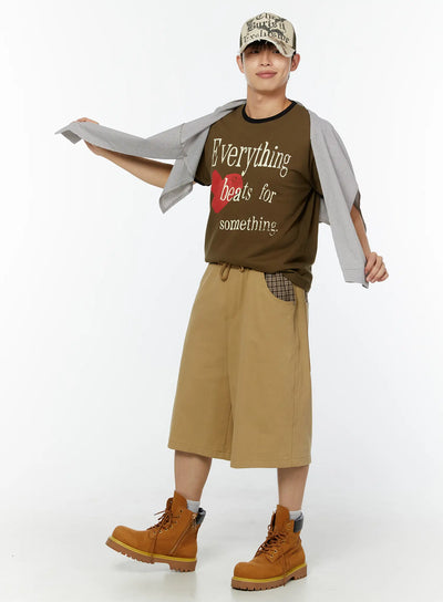 mens-graphic-short-sleeve-t-shirt-iu518 / Dark green