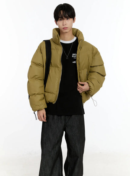 mens-cropped-puffer-jacket-dark-yellow-id502 / Dark yellow
