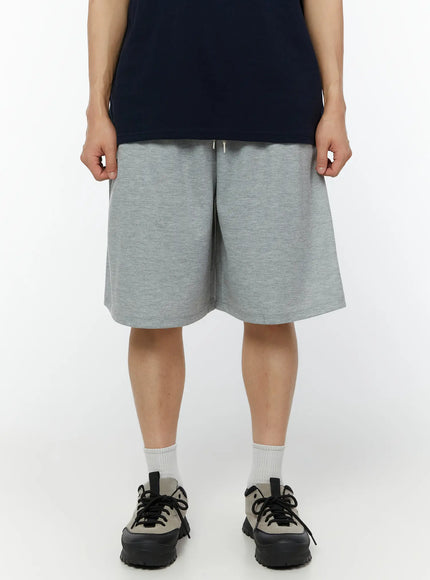 mens-basic-bermuda-sweat-shorts-iu515 / Gray