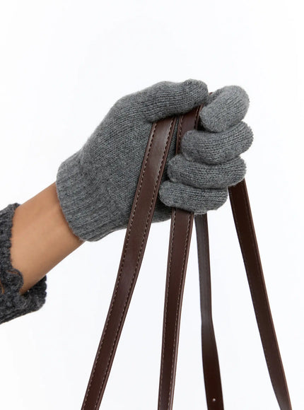 cozy-wool-gloves-in528 / Gray