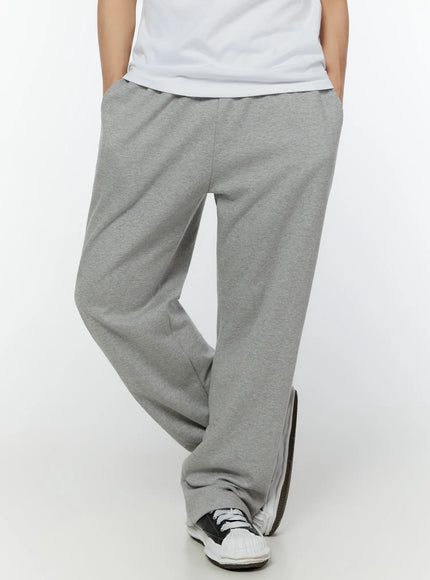 mens-elastic-waistband-sweatpants-iu515 / Gray