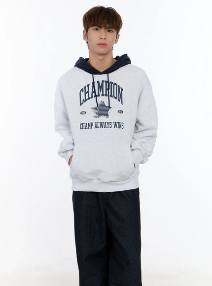 mens-graphic-contrast-hoodie-in512 / Gray