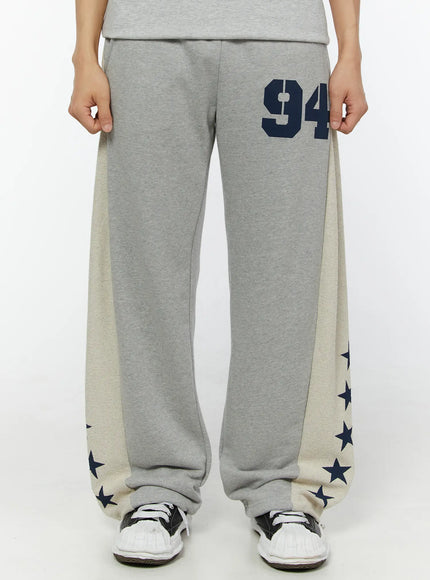 mens-star-string-sweatpants-gray-iu518 / Gray
