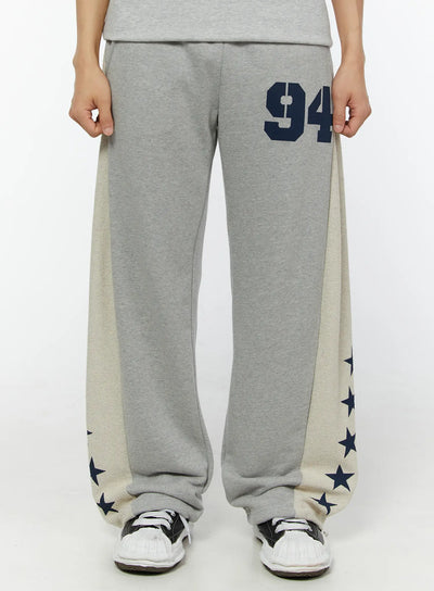 mens-star-string-sweatpants-gray-iu518 / Gray