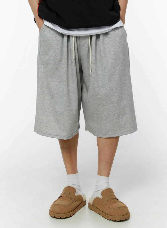 mens-pintuck-bermuda-shorts-gray-iu508 / Gray