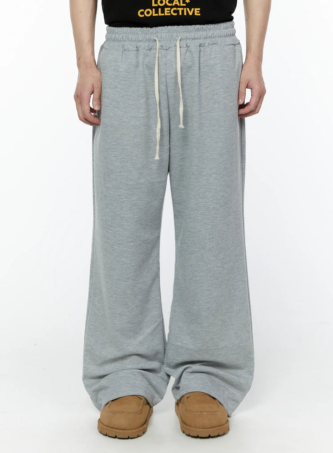 gray-semi-wide-sweatpants-ia530 / Gray