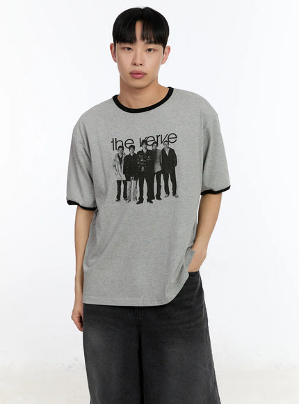 mens-graphic-print-short-sleeve-tee-ia507 / Gray