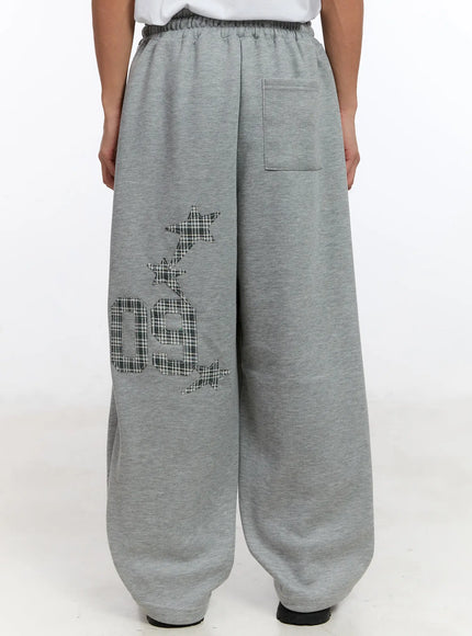 mens-wide-leg-track-pants-in528 / Gray