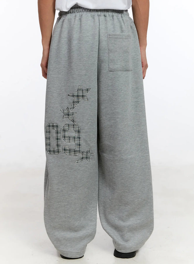mens-wide-leg-track-pants-in528 / Gray