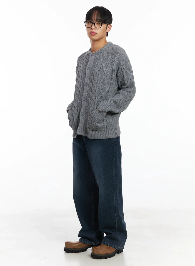 basic-knit-wool-button-cardigan-id515 / Gray