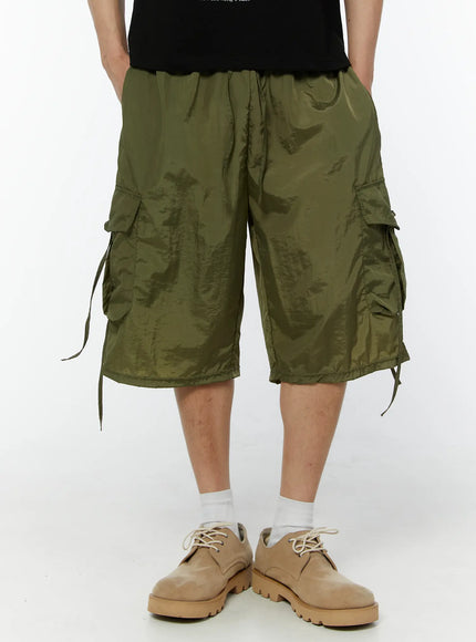 mens-utility-cargo-bermuda-pants-green-iu508 / Green