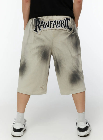 mens-fade-print-bermuda-shorts-iu515 / Light beige
