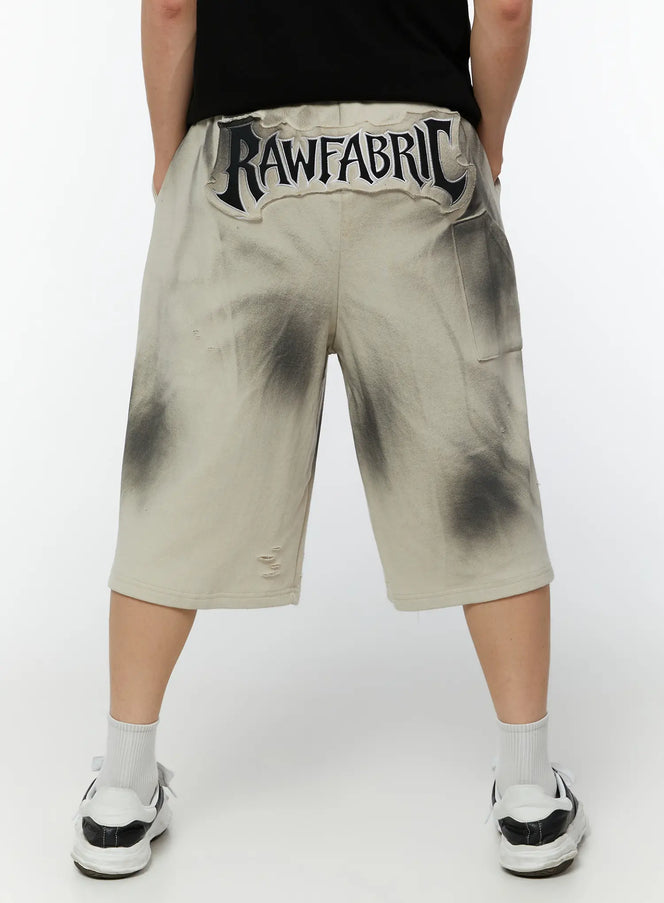 mens-fade-print-bermuda-shorts-iu515 / Light beige