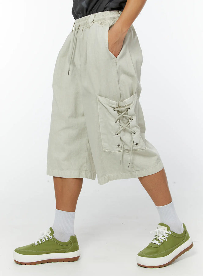 mens-pigment-dyed-bermuda-shorts-light-beige-iy513 / Light beige